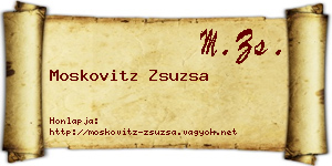 Moskovitz Zsuzsa névjegykártya