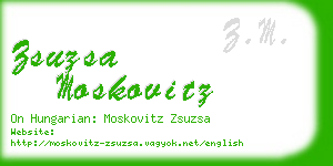 zsuzsa moskovitz business card